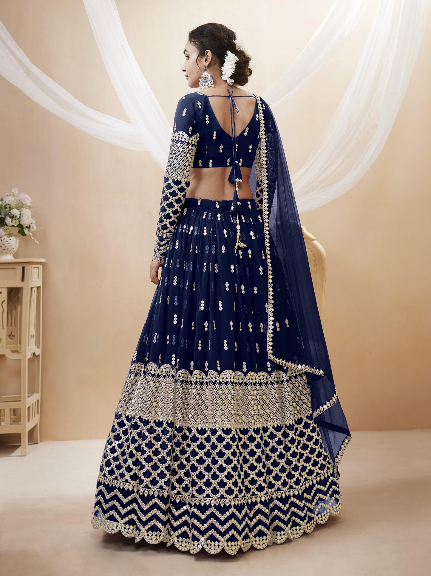 Peaceful Light Georgette Lehenga
