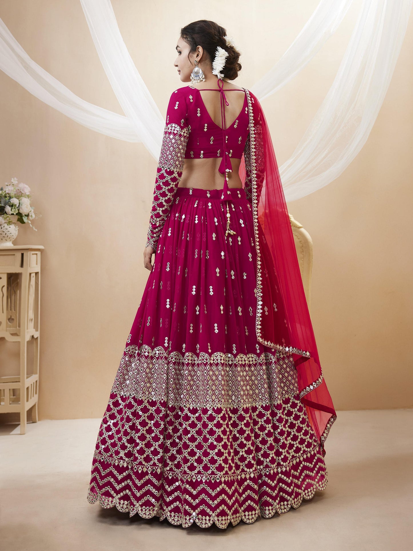 Peaceful Light Georgette Lehenga