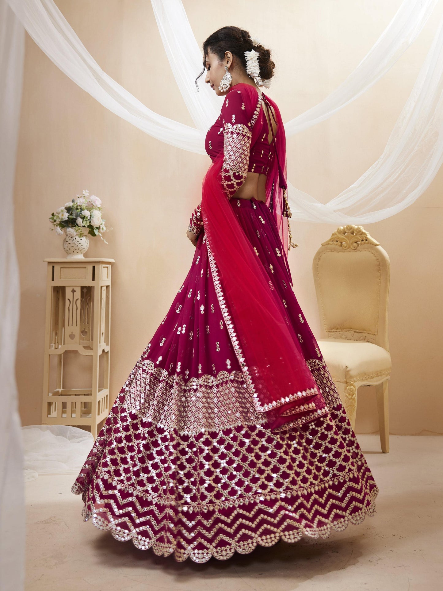 Peaceful Light Georgette Lehenga