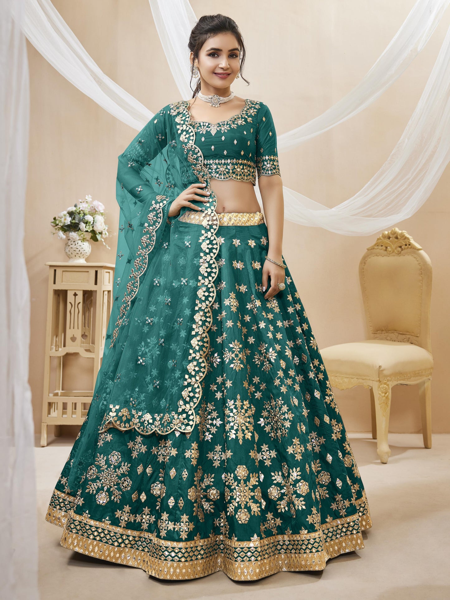Wildflower Fancy Silk Lehenga