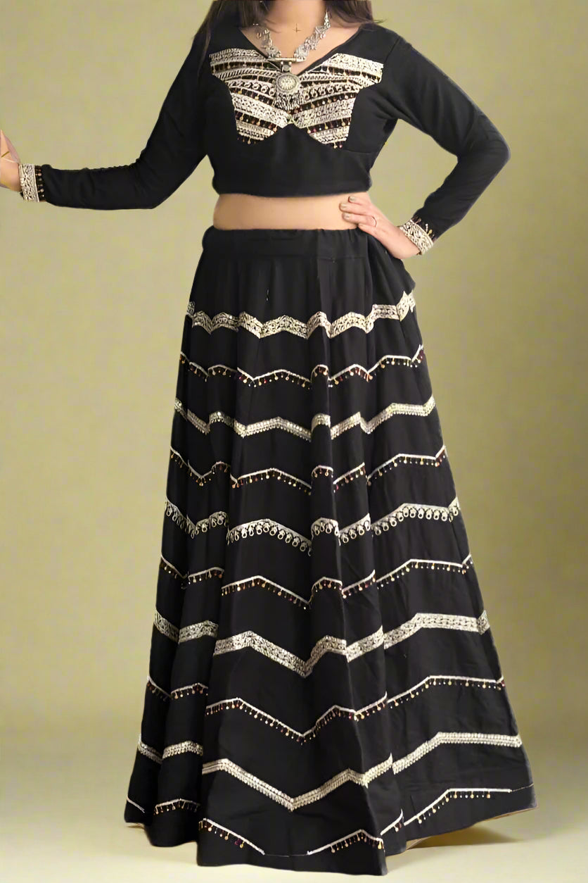 Olive Mist Rayon Lehenga