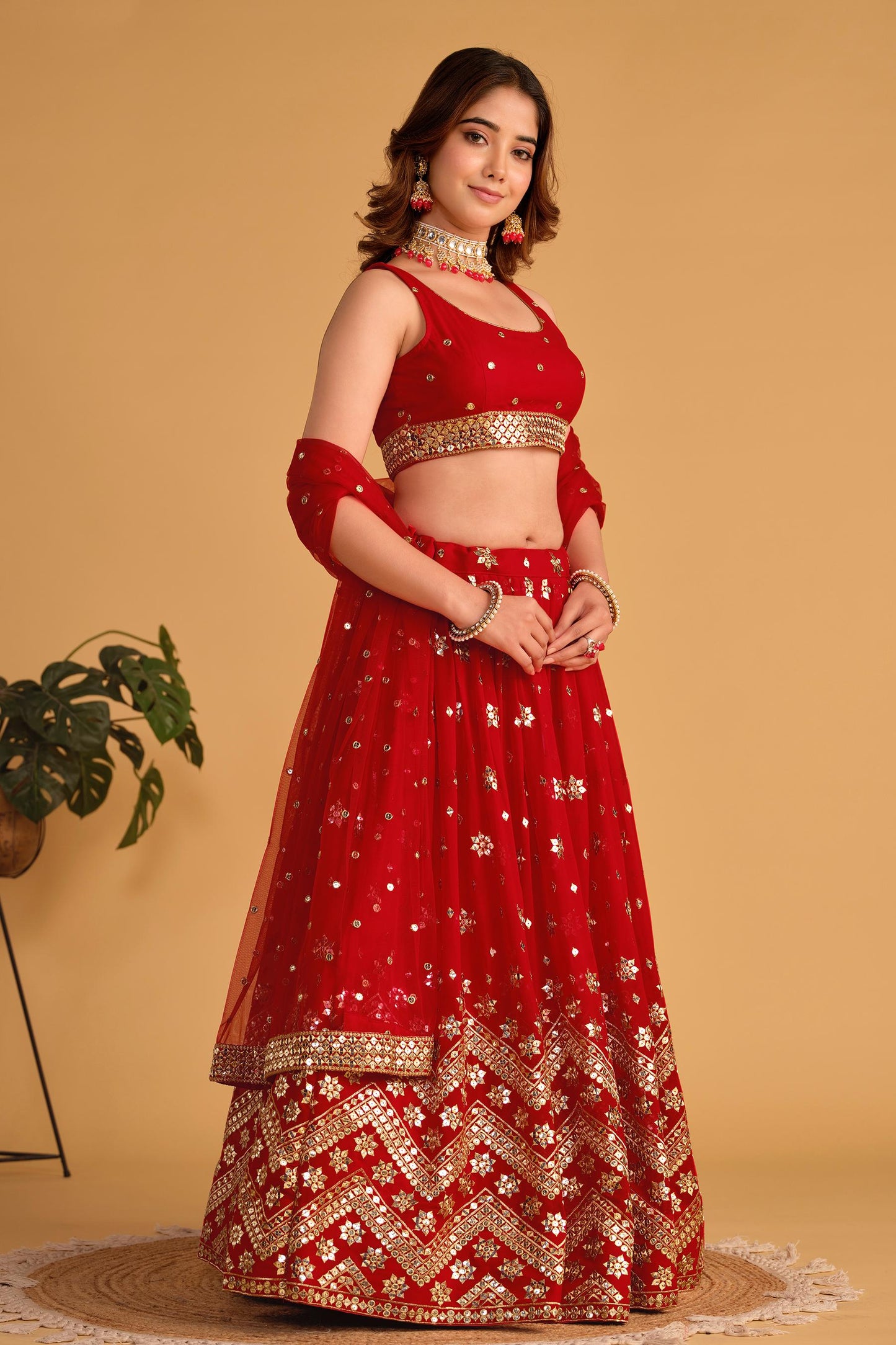 Shashwat Sundari Georgette Lehenga