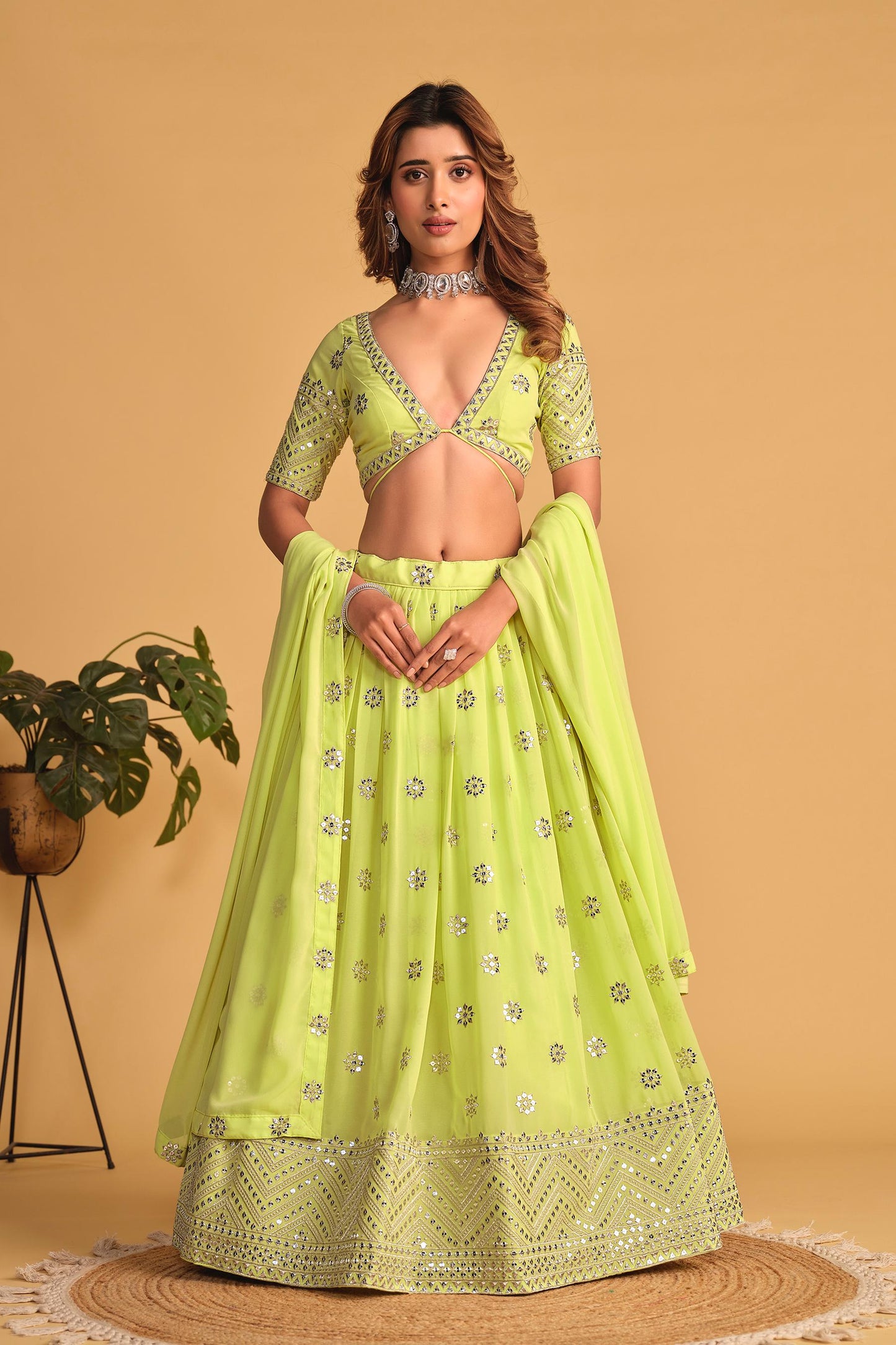 Shashwat Sundari Georgette Lehenga