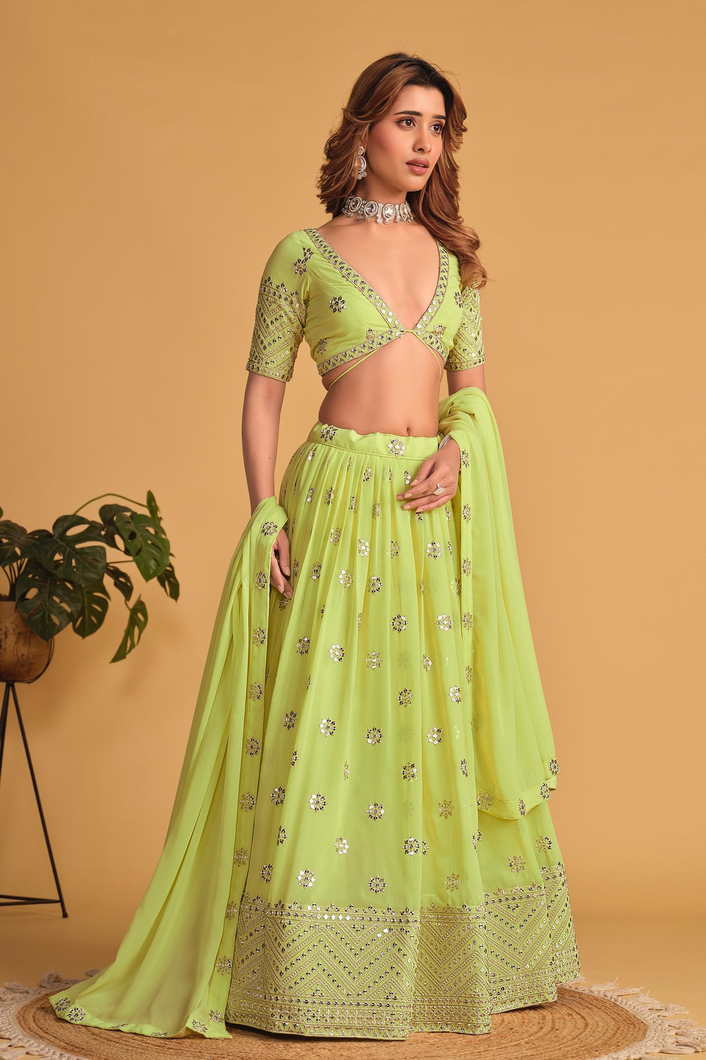 Shashwat Sundari Georgette Lehenga