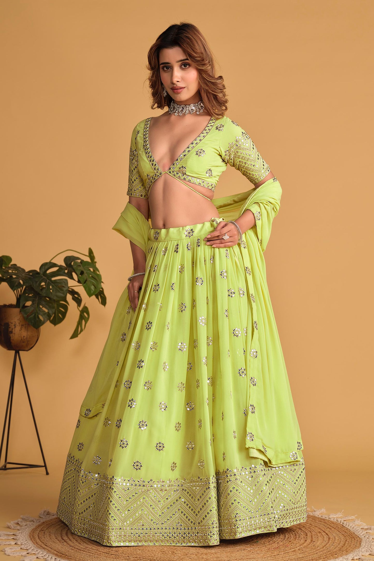 Shashwat Sundari Georgette Lehenga