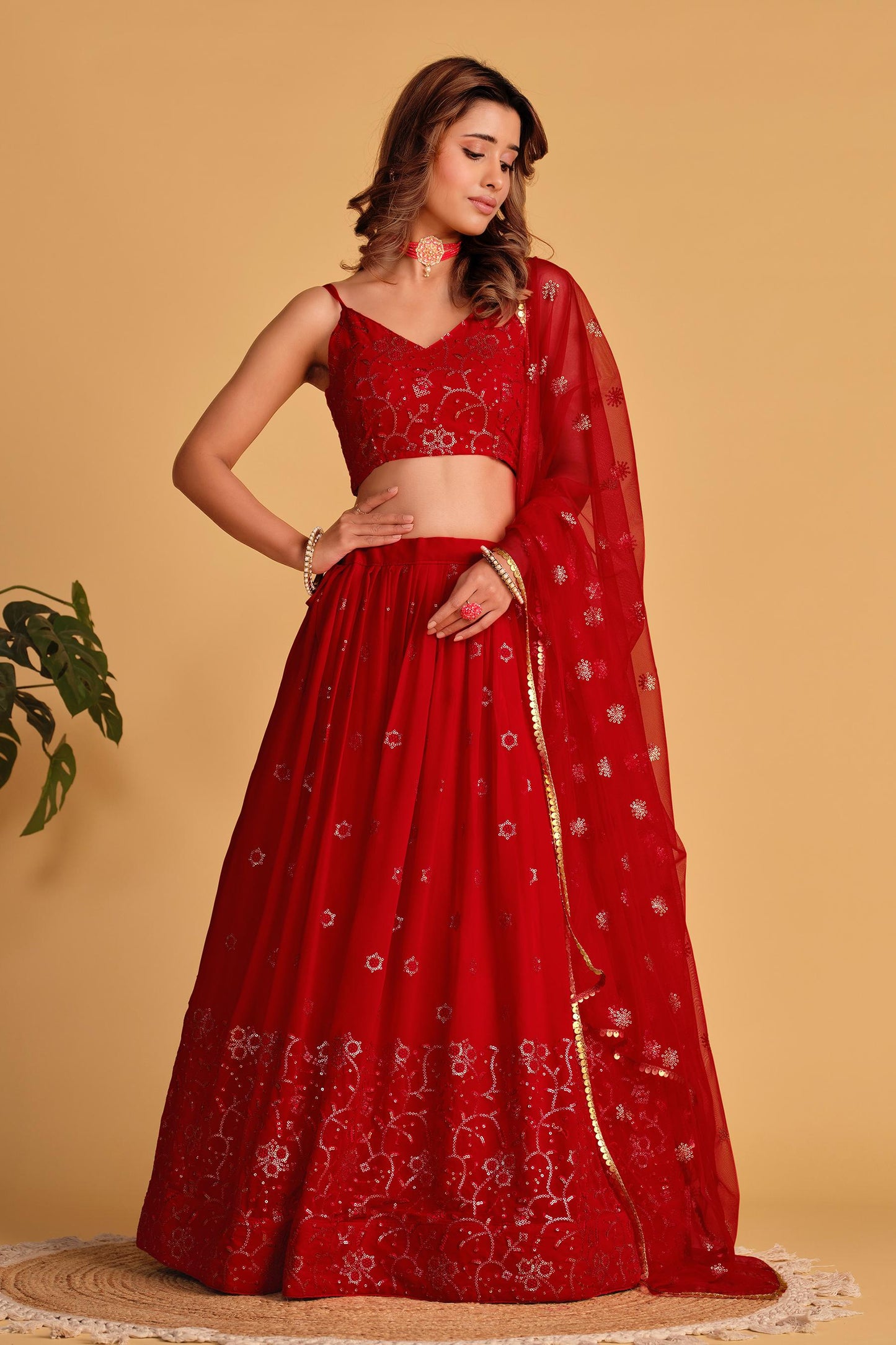 Shashwat Sundari Georgette Lehenga
