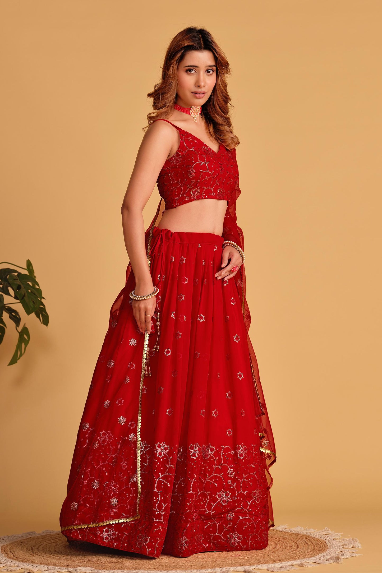Shashwat Sundari Georgette Lehenga