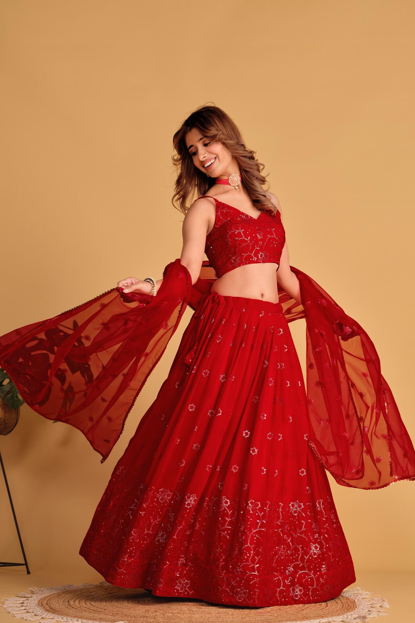 Shashwat Sundari Georgette Lehenga