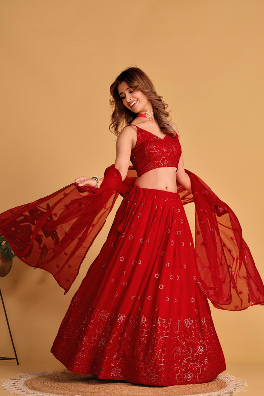 Shashwat Sundari Georgette Lehenga