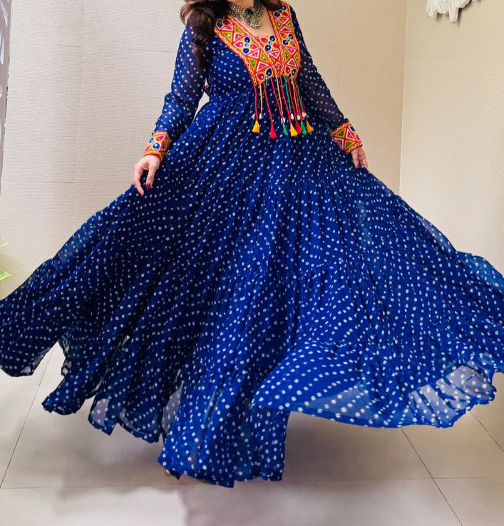 Bliss In Bloom Georgette Gown Set