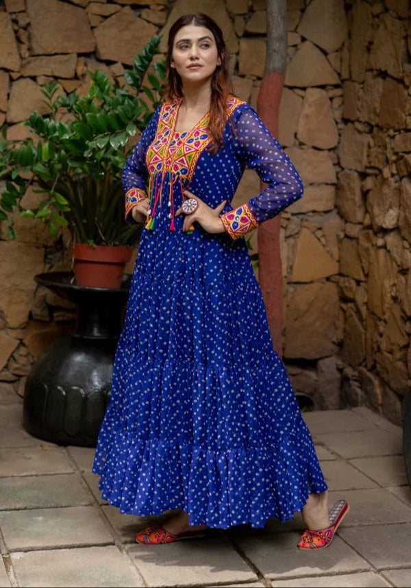 Bliss In Bloom Georgette Gown Set