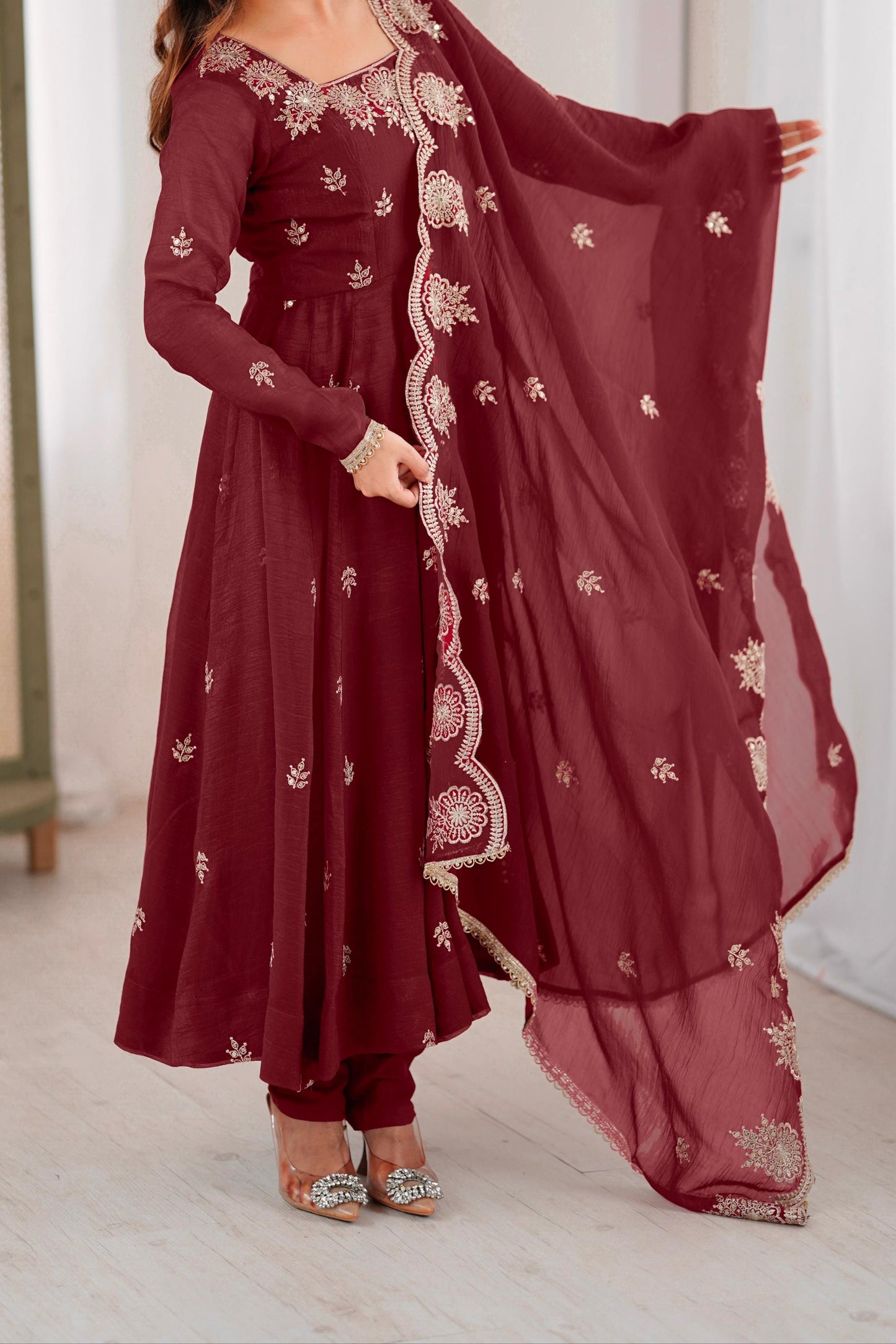 Mohanvati Fancy Silk Gown Set