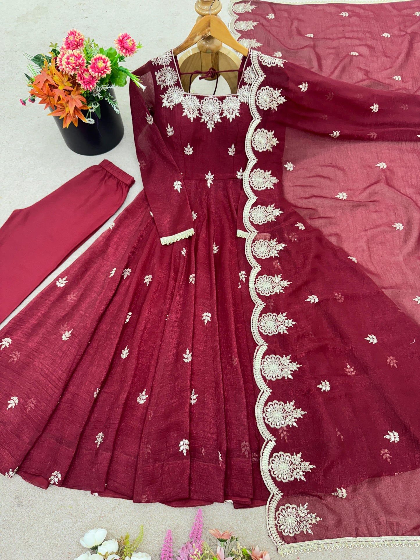 Mohanvati Fancy Silk Gown Set