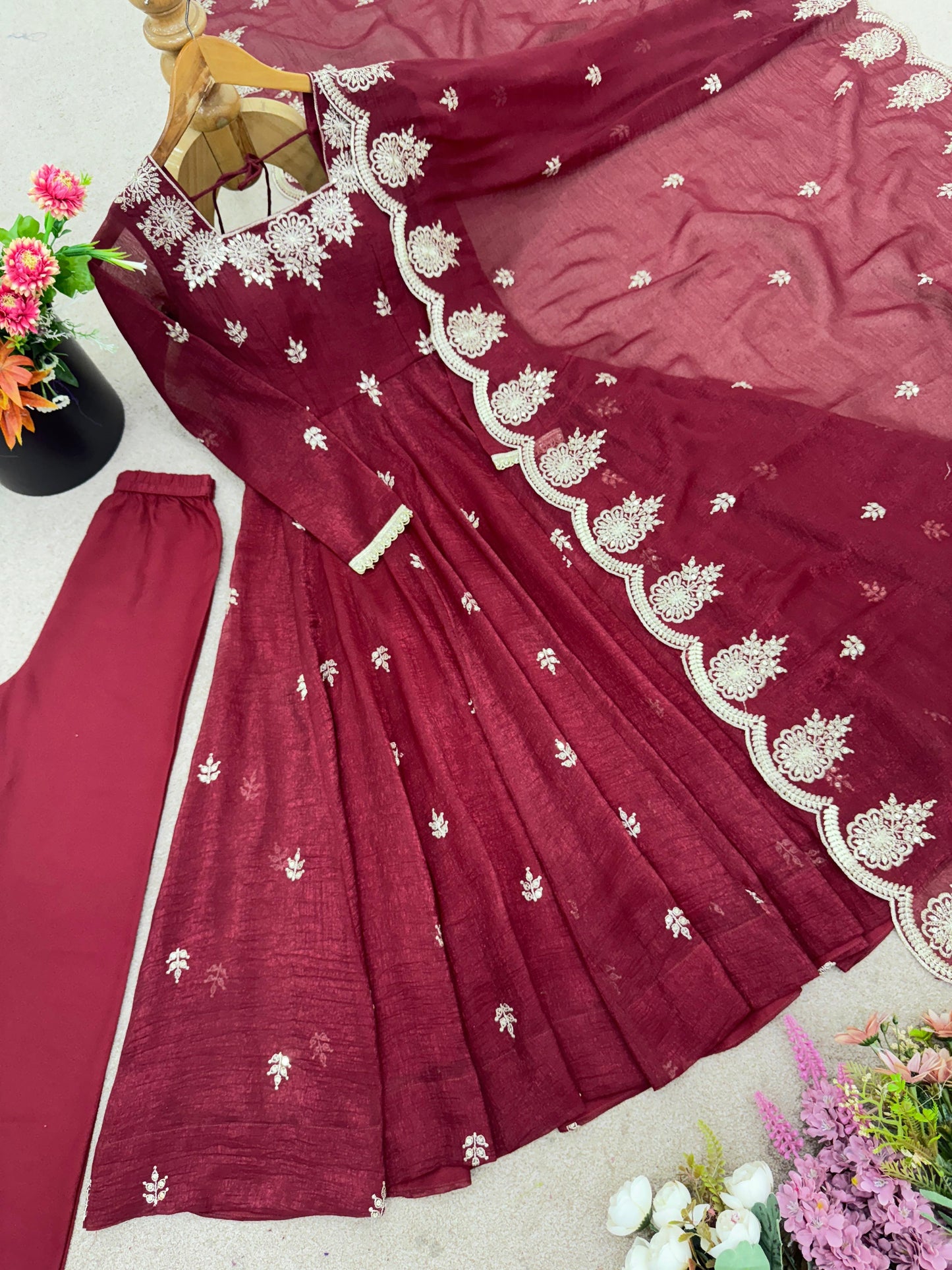 Mohanvati Fancy Silk Gown Set