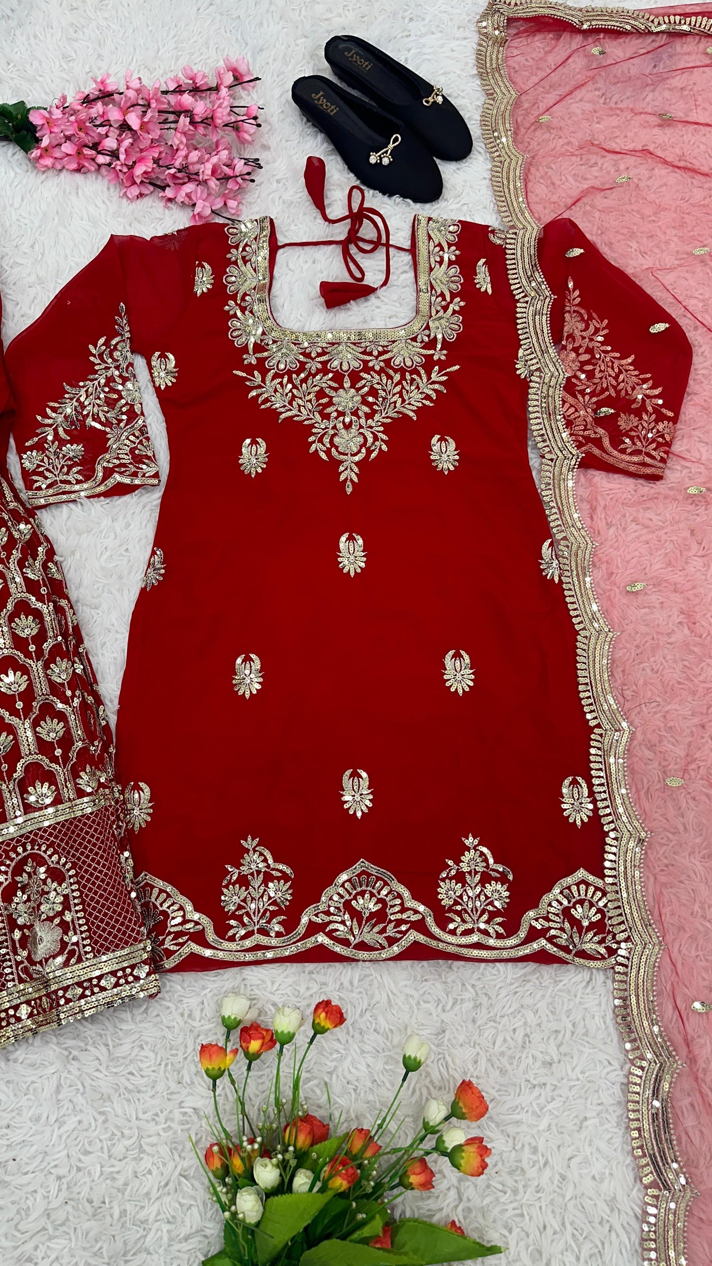 Mohini Georgette Sharara Set