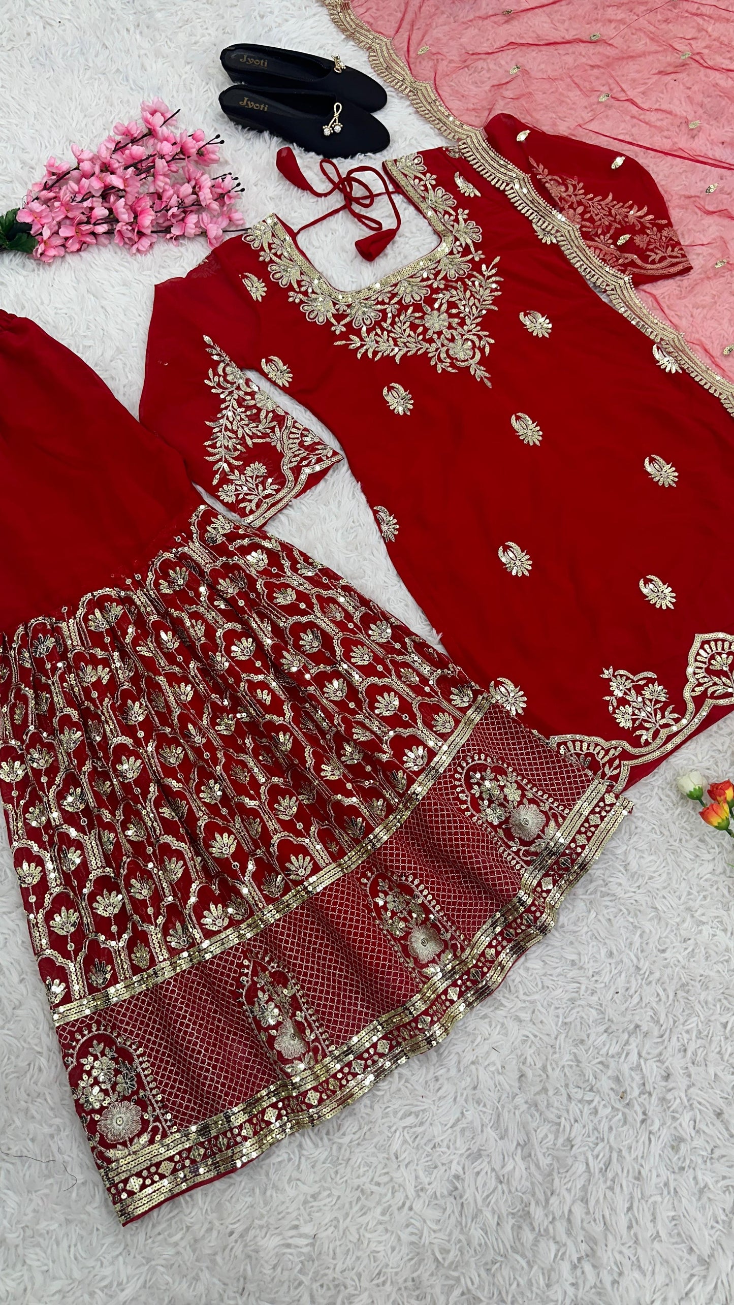 Mohini Georgette Sharara Set