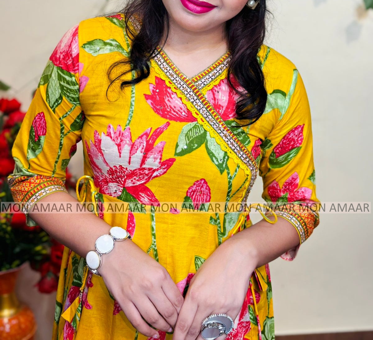 Floral Diva-Cotton Kurti Set