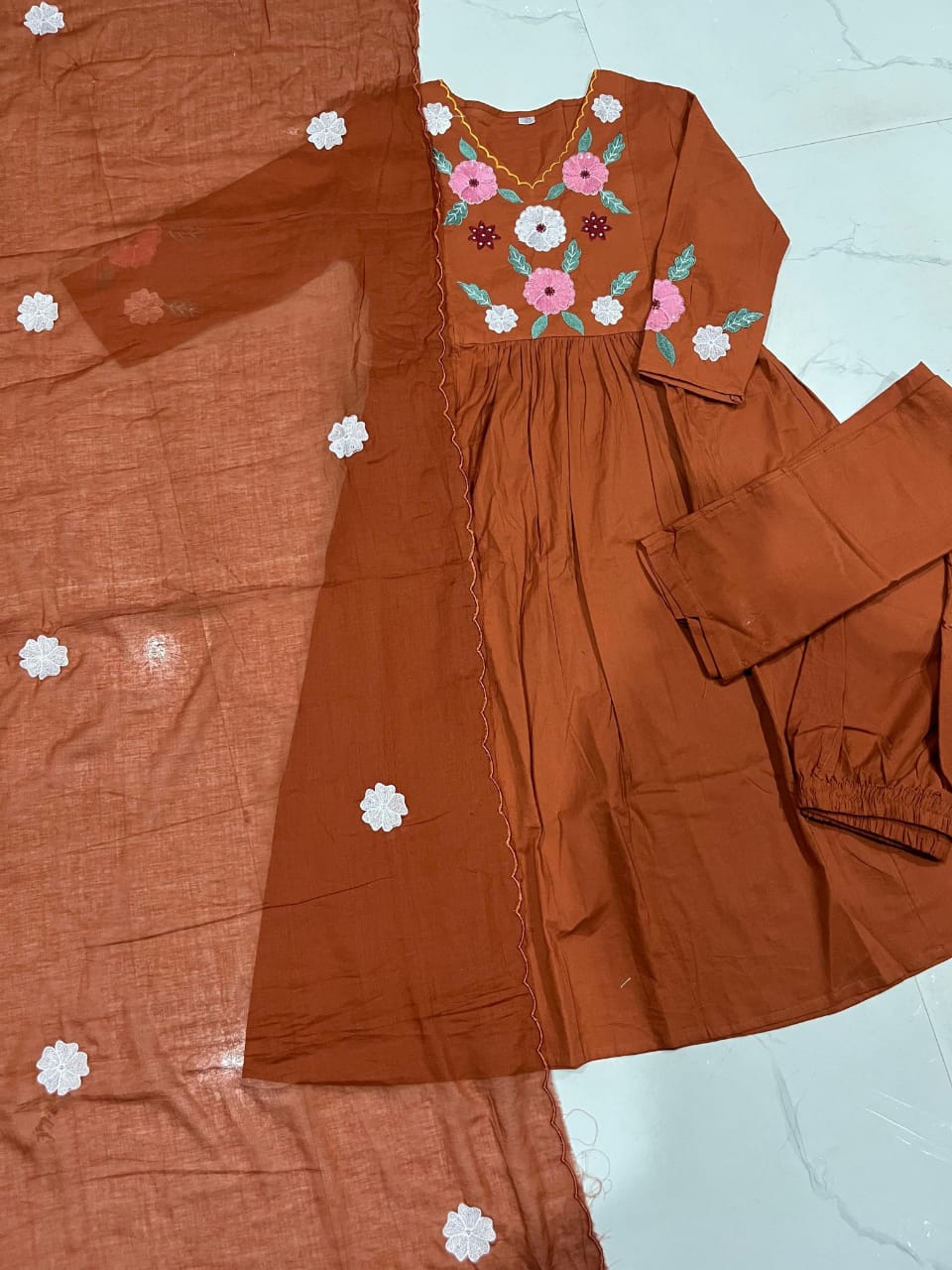 Tiny Treasure Cotton Kurti Set
