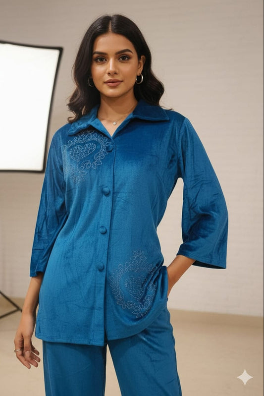 Easy Essence Velvet Coord Set