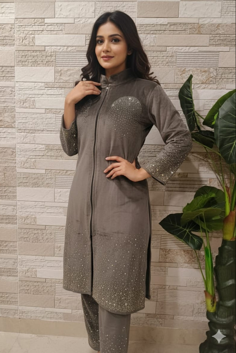 Calysta Velvet Coord Set