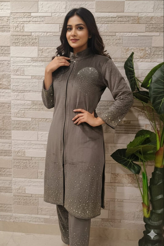 Calysta Velvet Coord Set