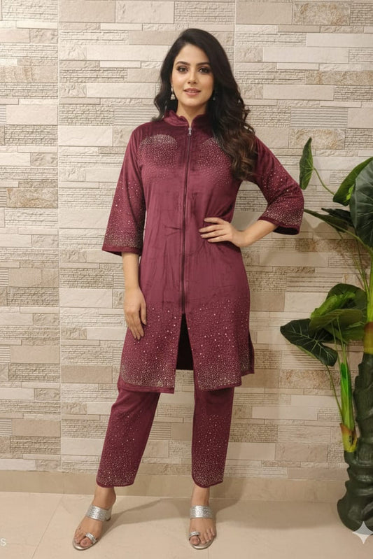 Calysta Velvet Coord Set