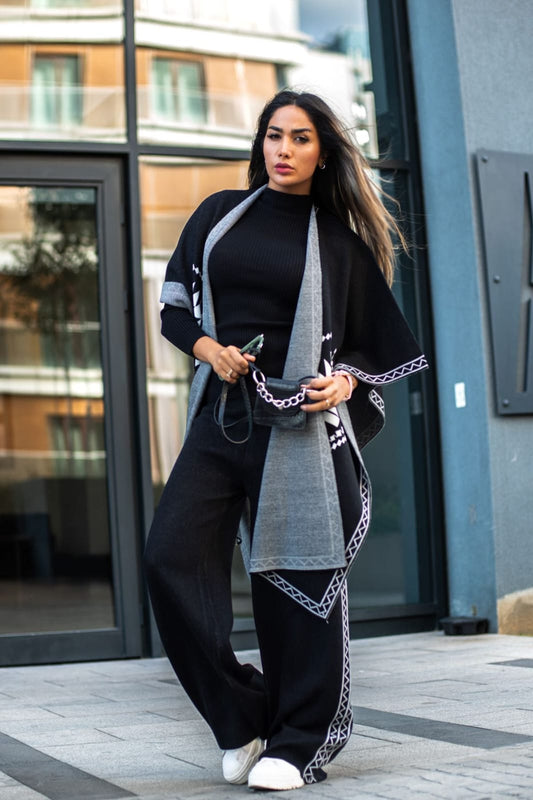 Cozy Charm Woolen Shrug Set