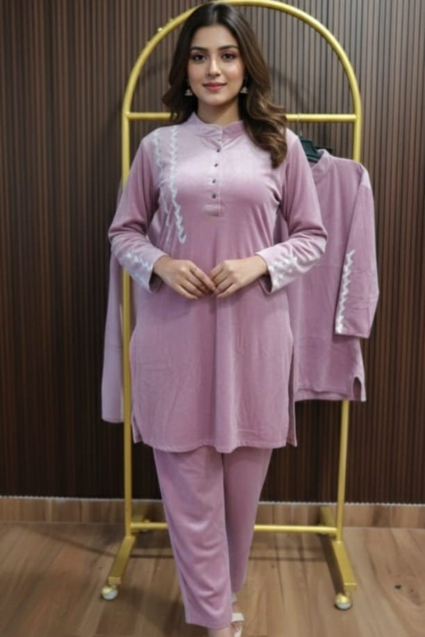 Calynora Velvet Coord Set