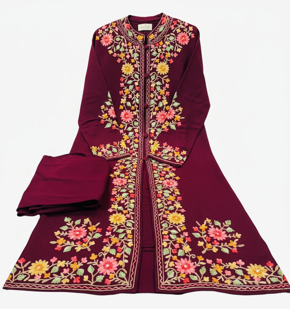 The Warm Edit Kashmiri Design Shrug Set
