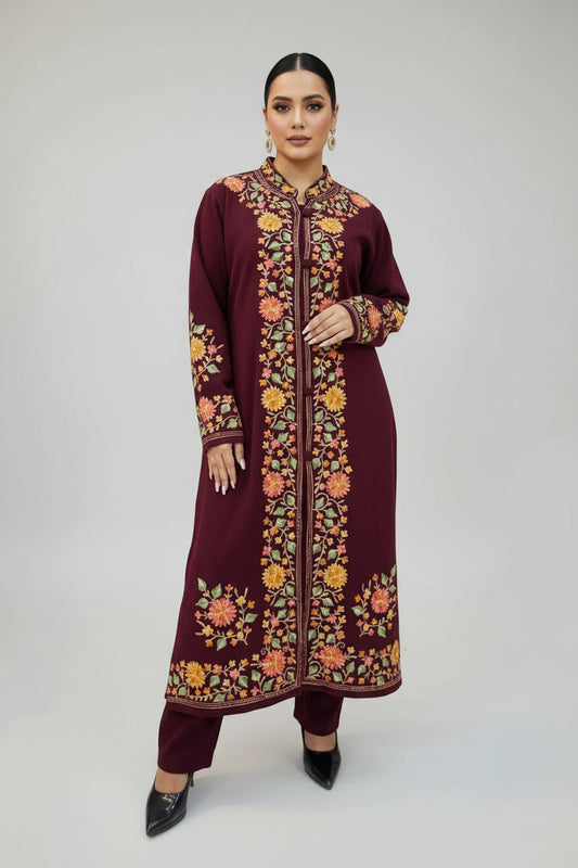 The Warm Edit Kashmiri Design Shrug Set