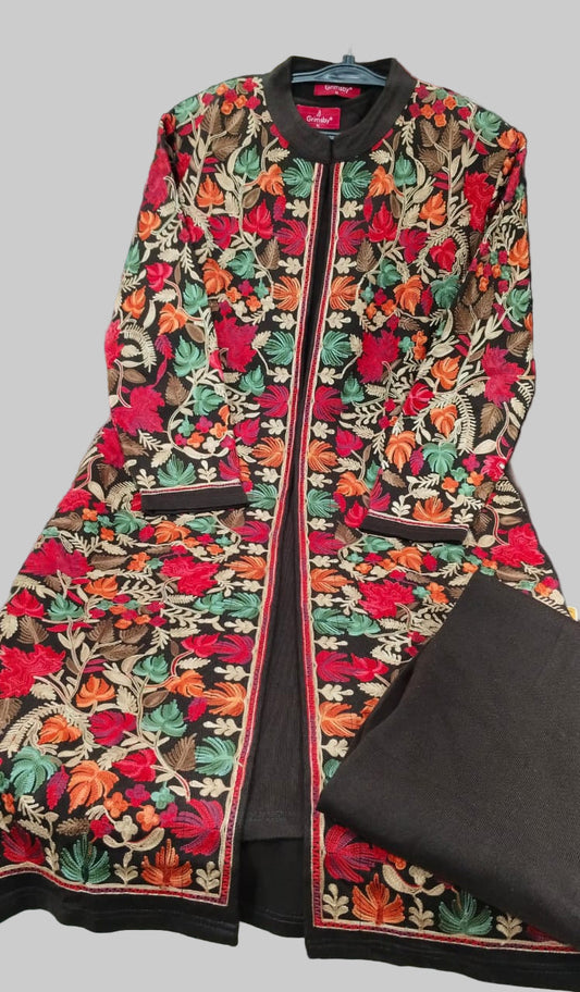 SnowThread Kashmiri Design Shrug Set