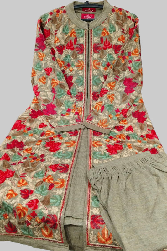 SnowThread Kashmiri Design Shrug Set