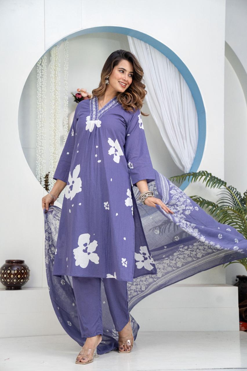 Single Aura Cotton Kurti Set