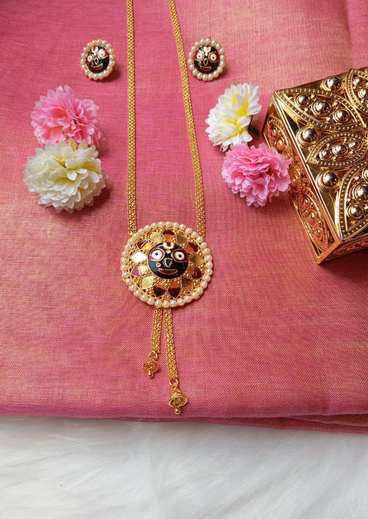 New  Gold Plated Prabhu Jagannath Tie Chain Set