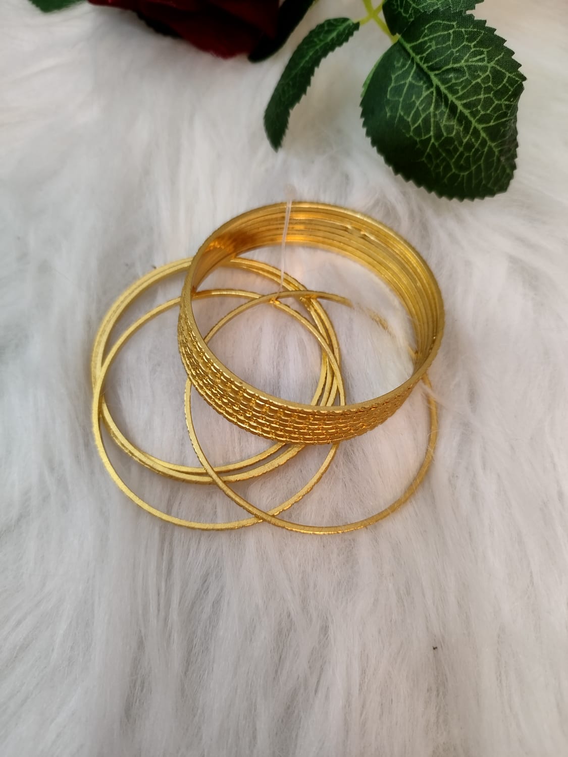 My Love(Thin Gold Plated Bangles set)