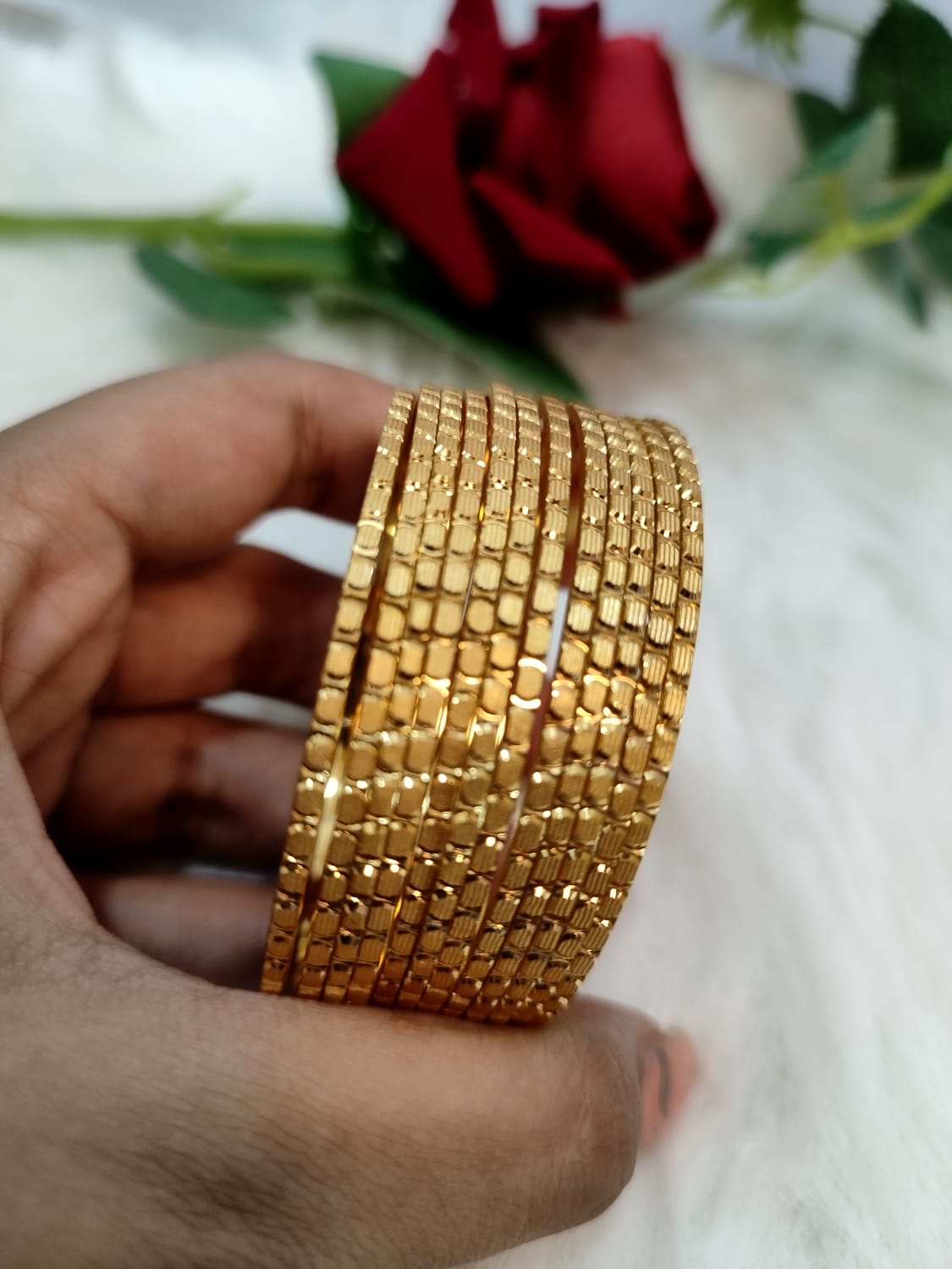 My Love(Thin Gold Plated Bangles set)