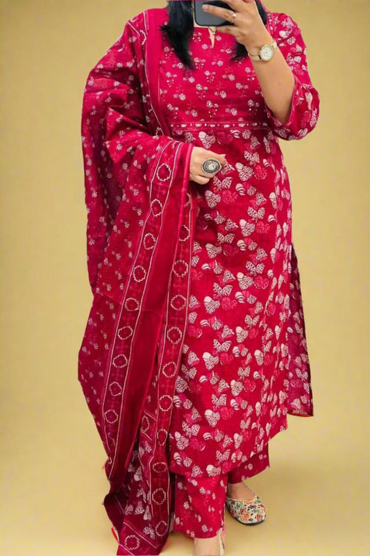 Realm Of Color Cotton Kurti Set