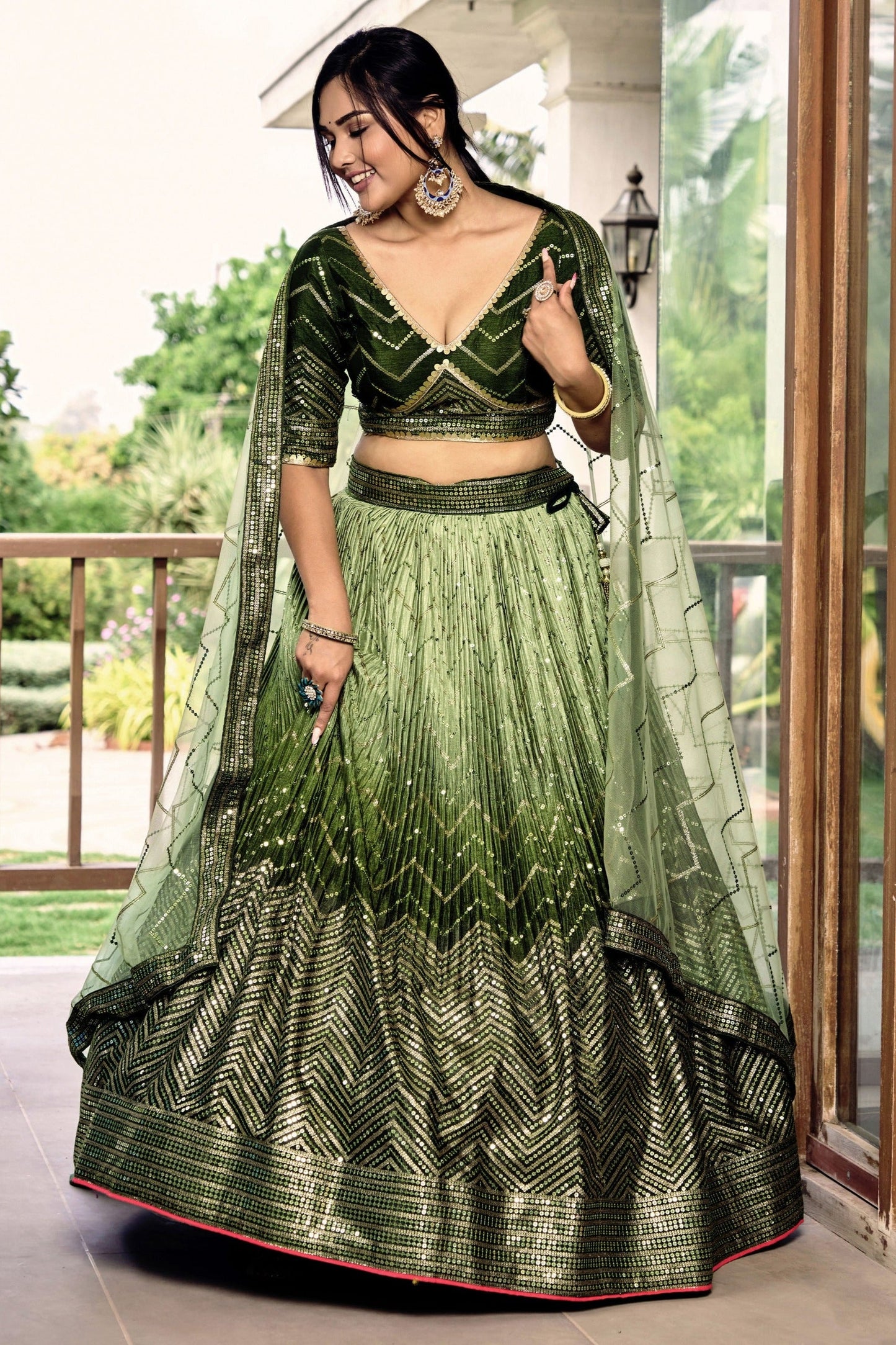 Maharani Mist Fancy Silk Lehenga