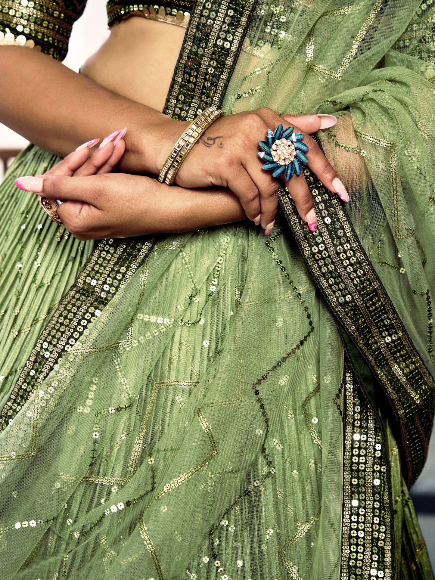 Maharani Mist Fancy Silk Lehenga