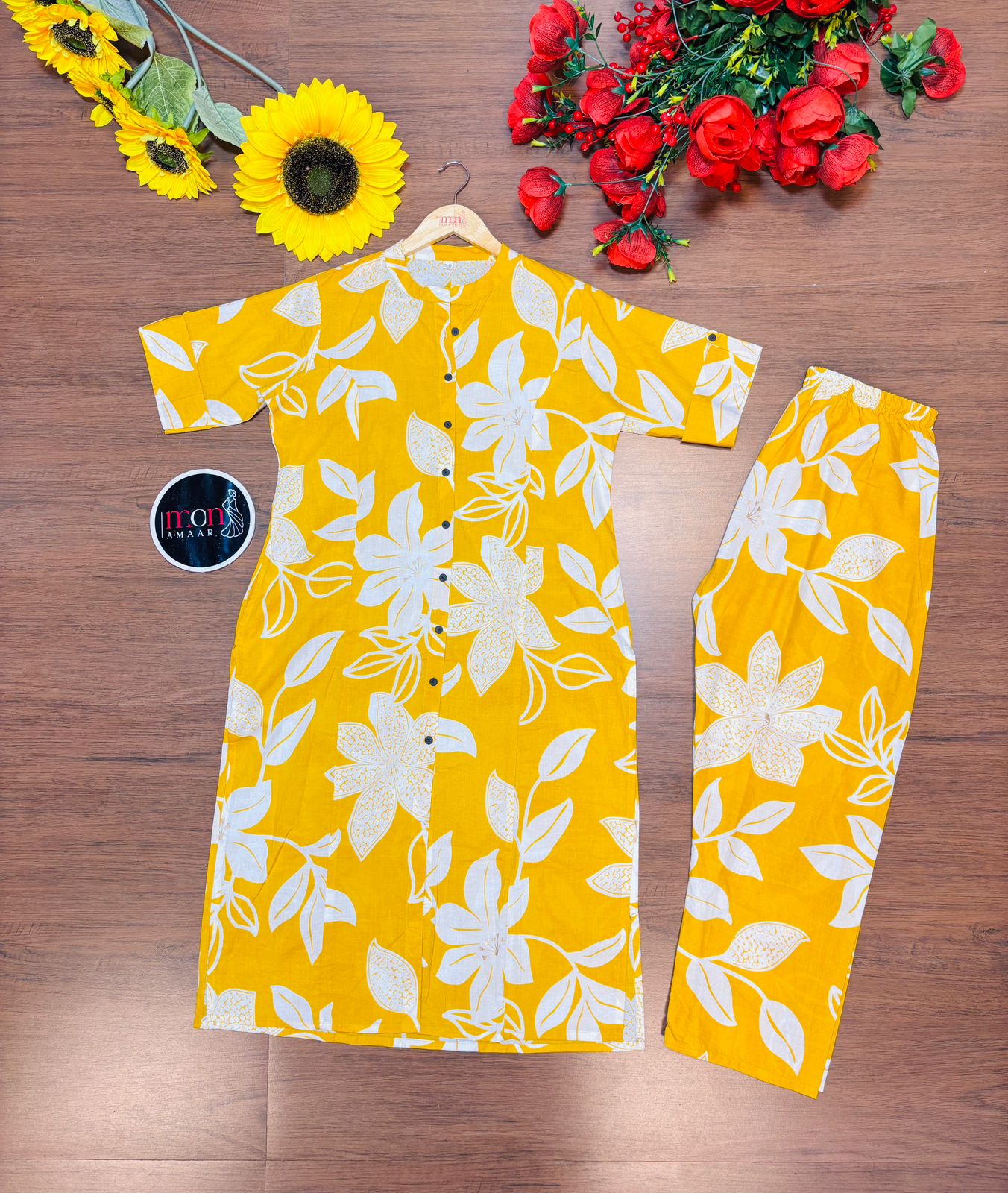 Lucky Yellow Cotton Coord Set