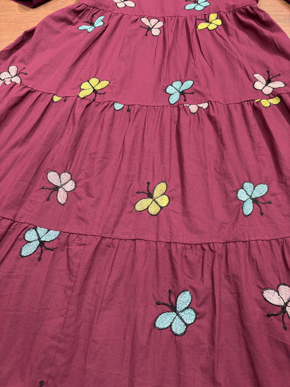 Pretty Little Butterfly-Cotton Midi Dress