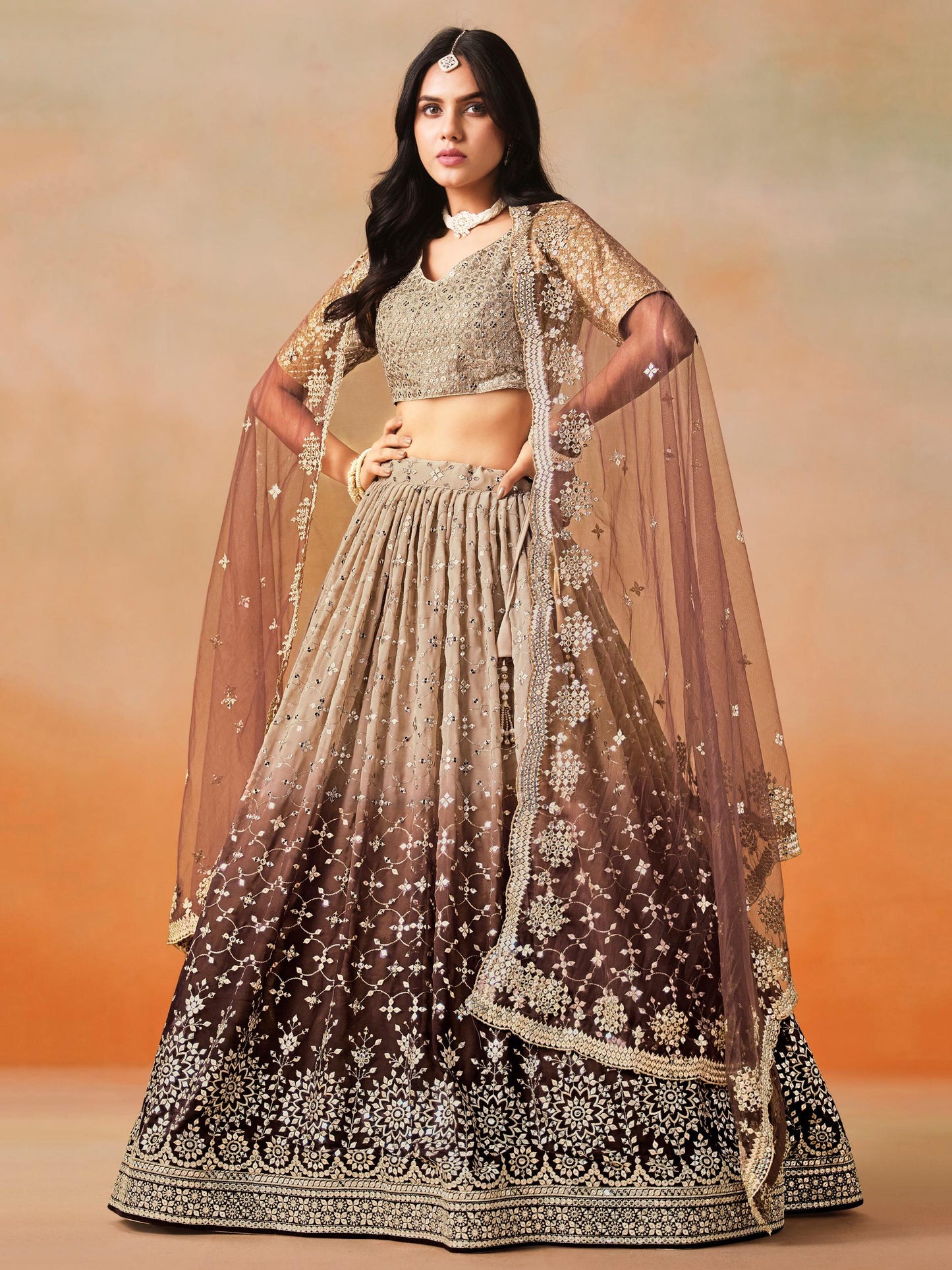 Meher Melody Georgette Lehenga
