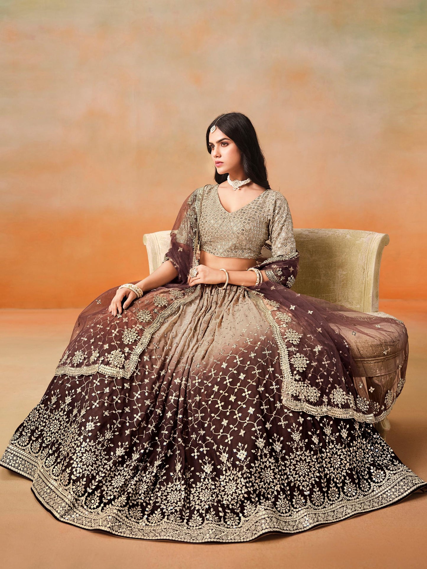 Meher Melody Georgette Lehenga