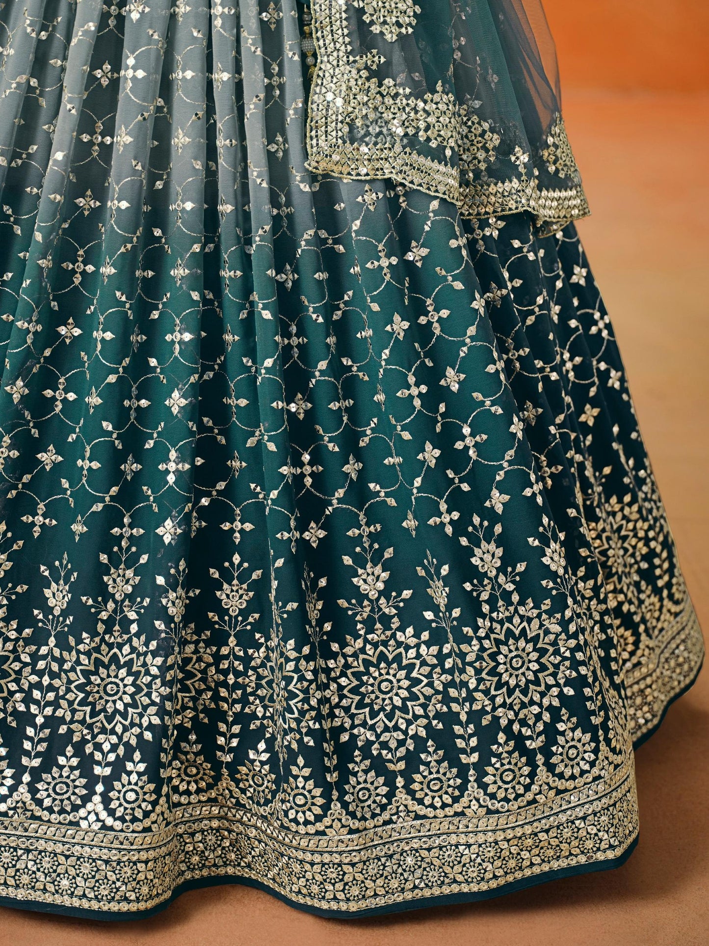 Meher Melody Georgette Lehenga
