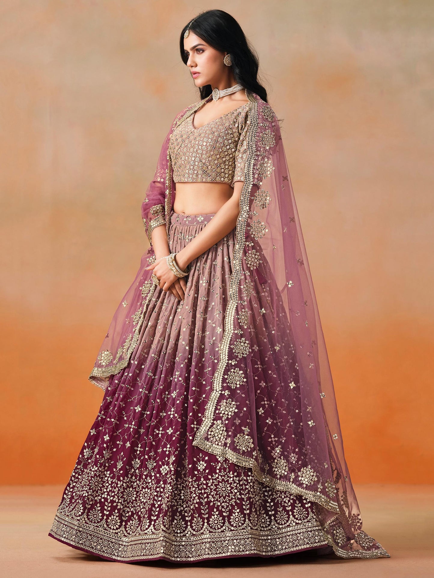 Meher Melody Georgette Lehenga