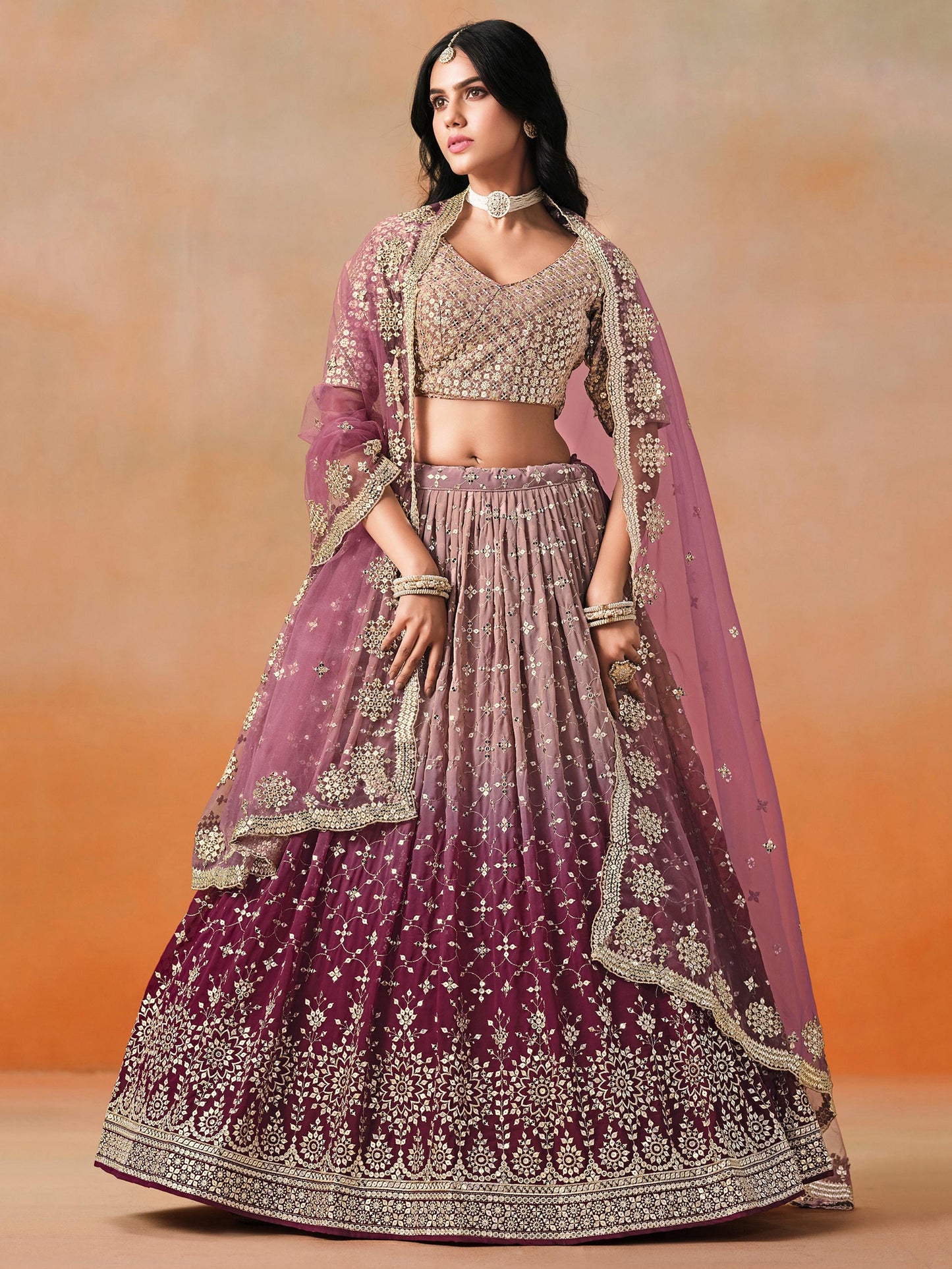 Meher Melody Georgette Lehenga