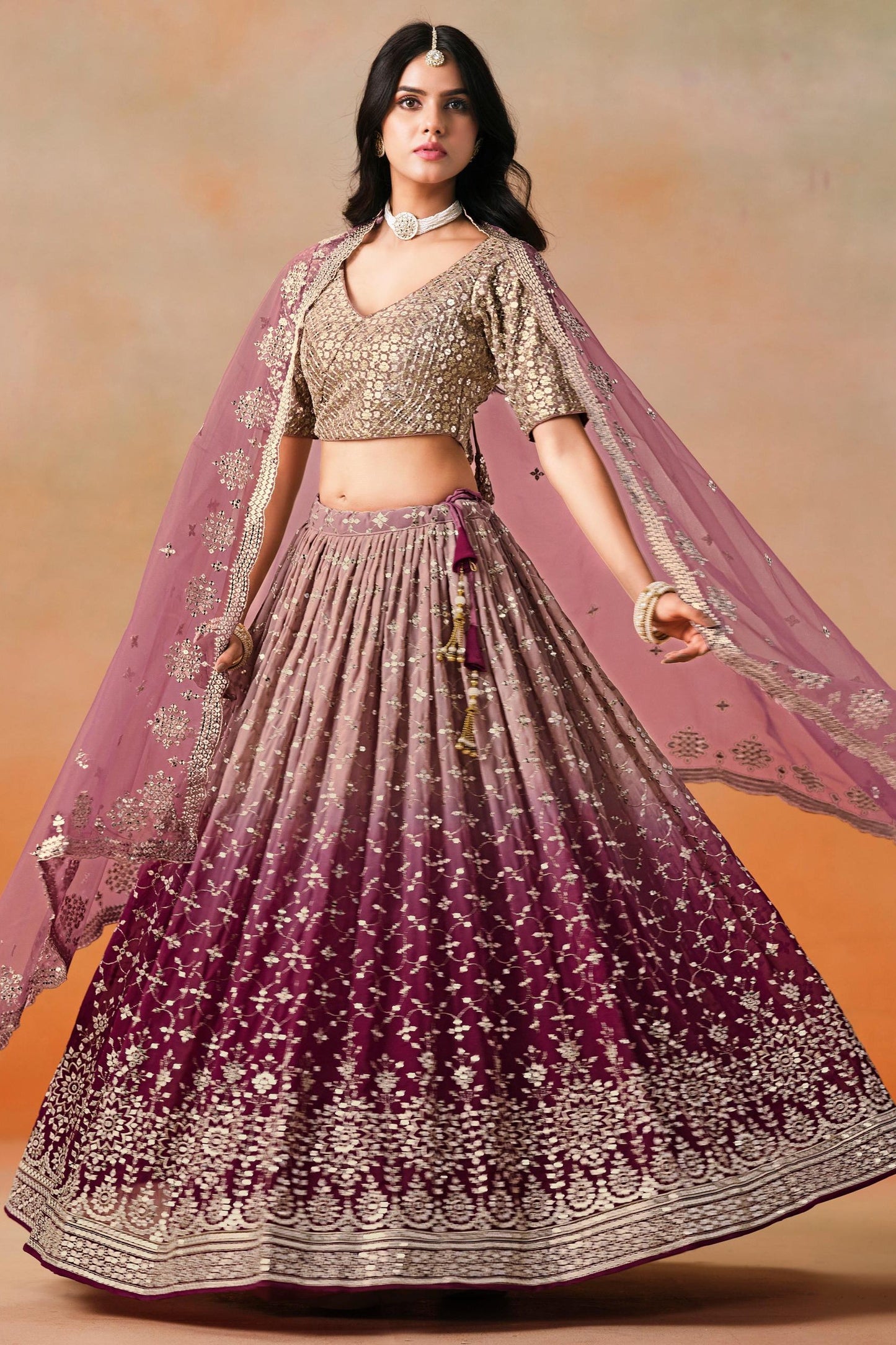 Meher Melody Georgette Lehenga
