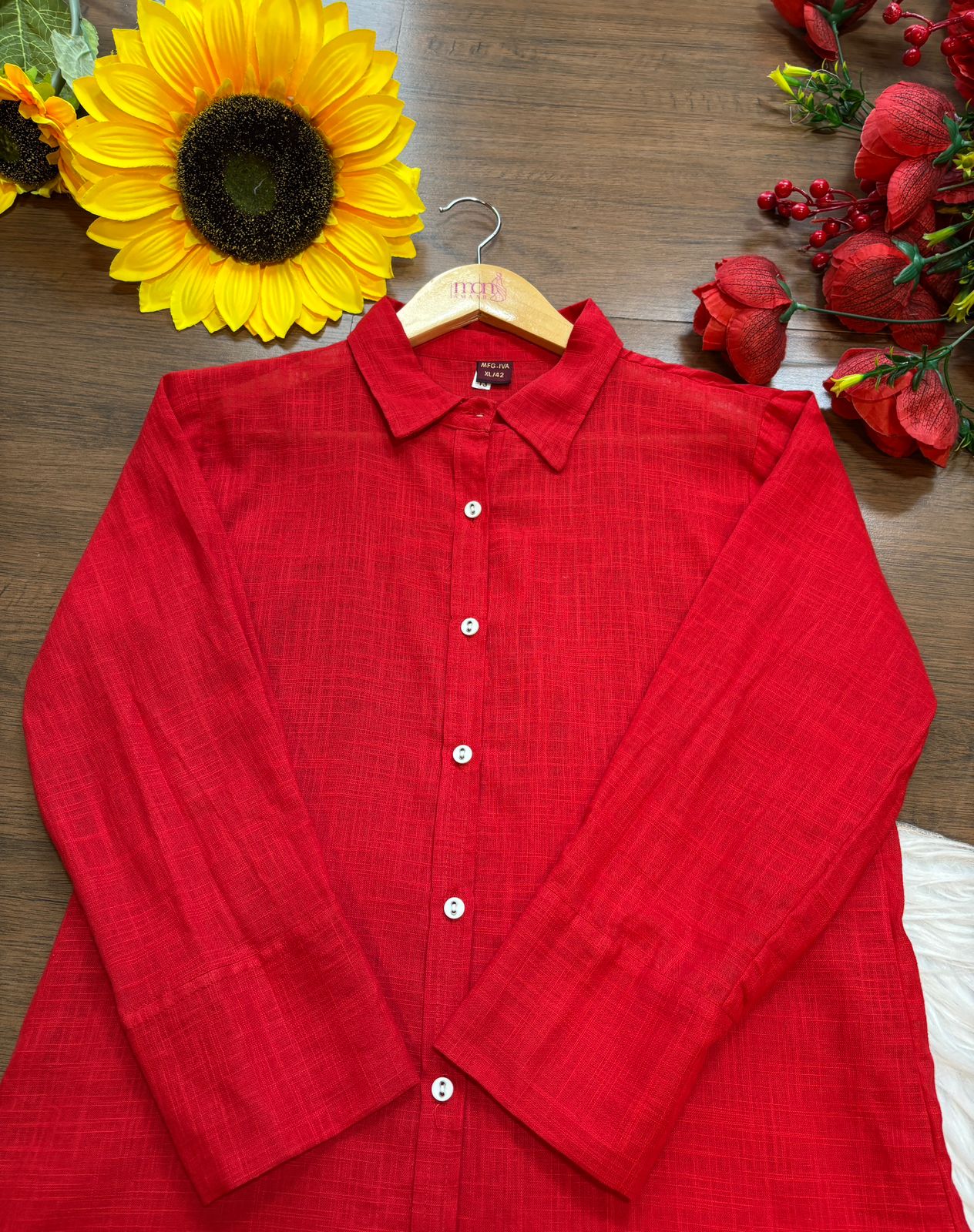 Retro Riser - Cotton Coord Set[ Top , Shirt , Pant]