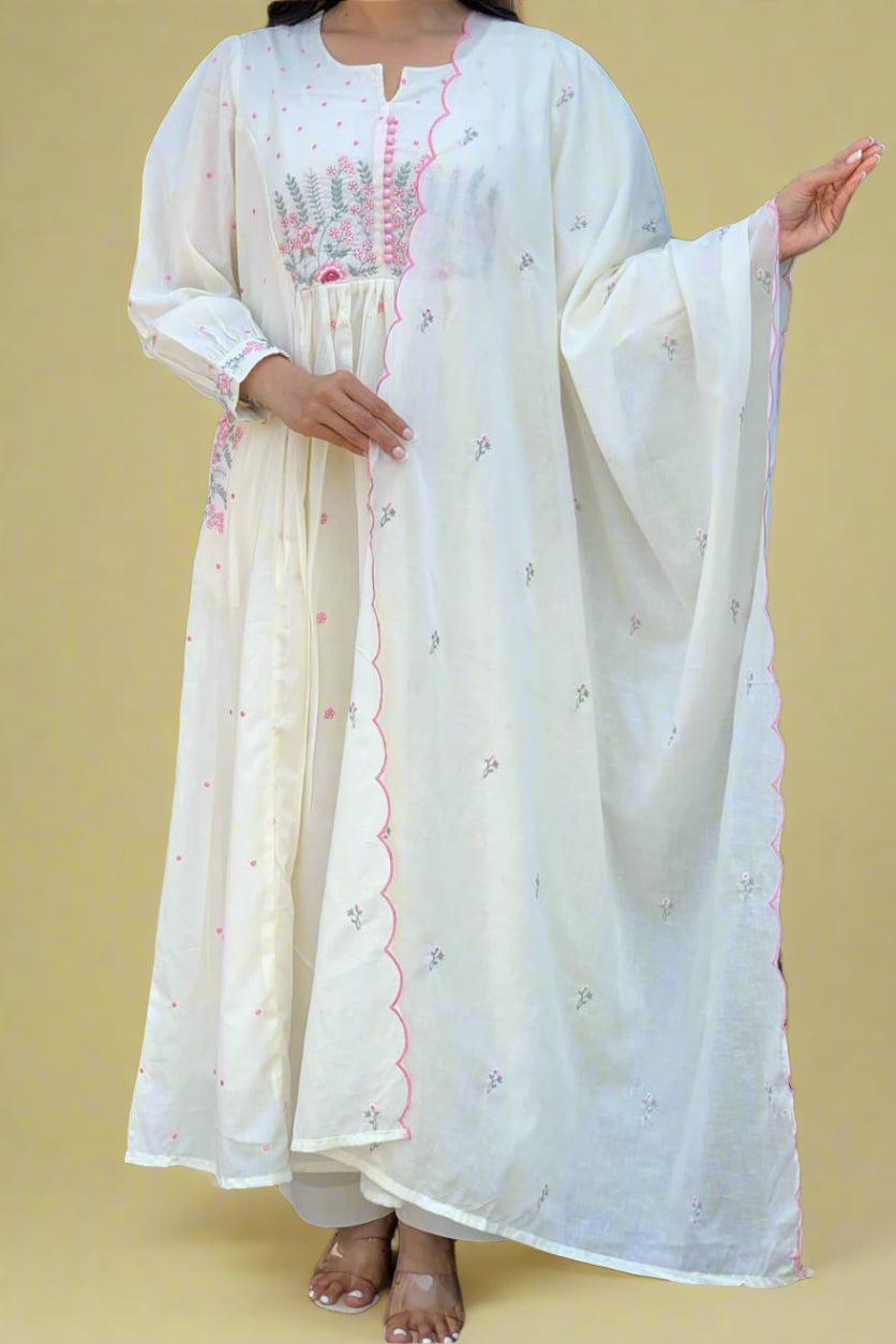 Clouds Wore Me Cotton Kurti Set