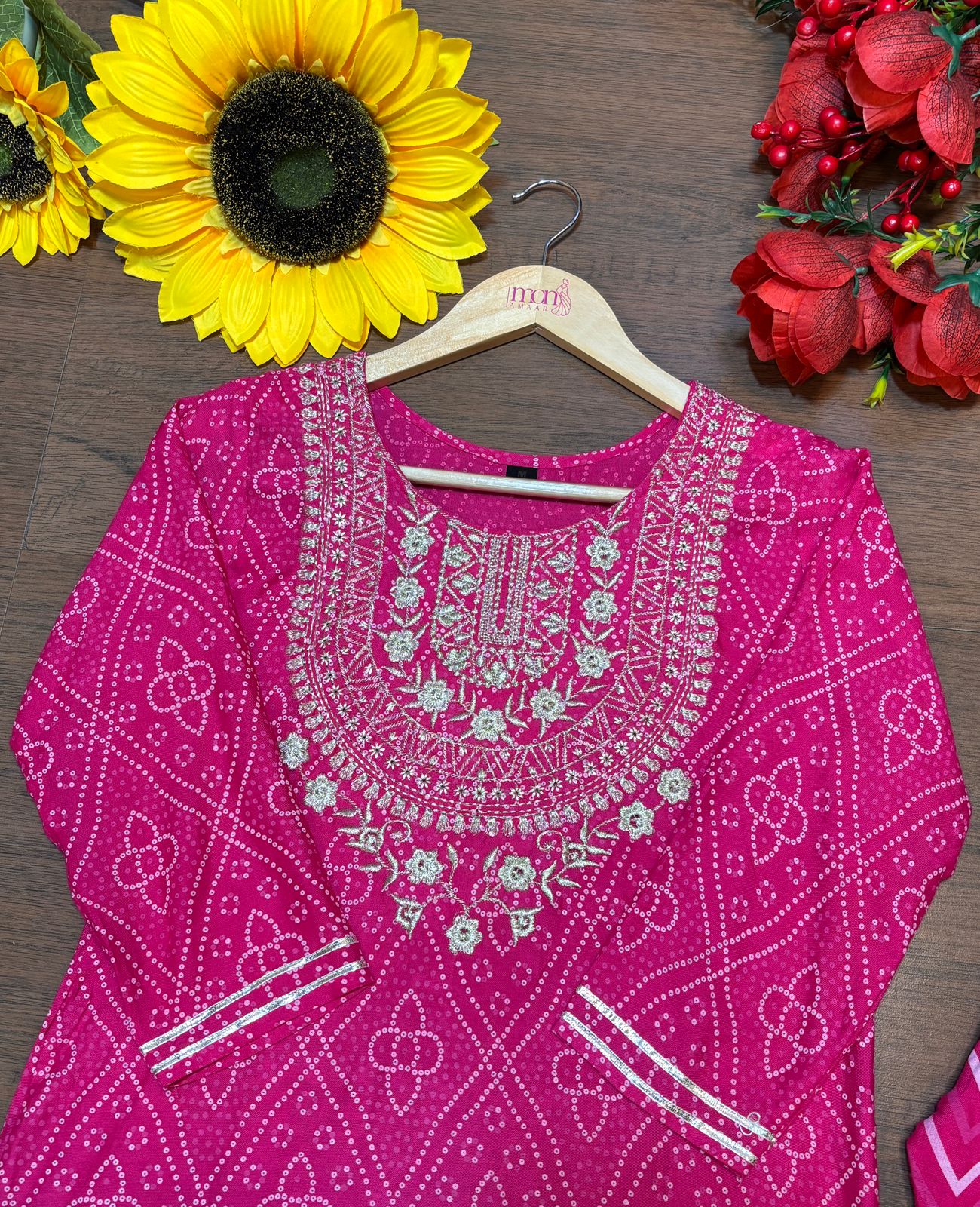 Sweet Pink-Straight Kurti Set